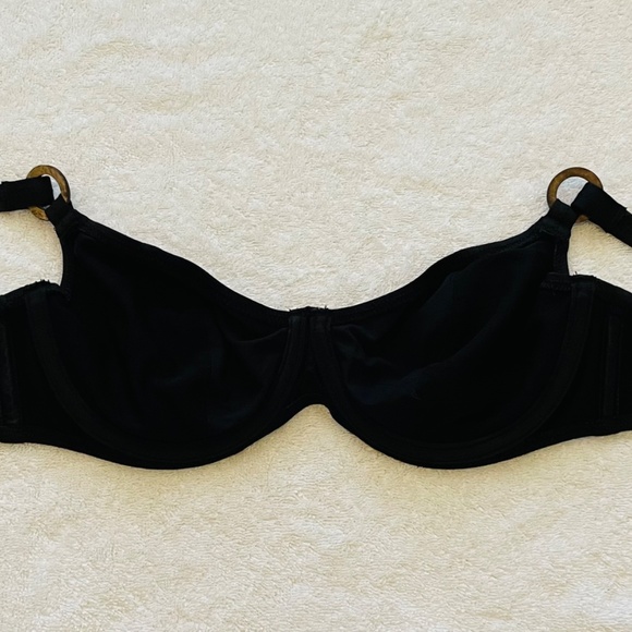 Freya Coco Wave Black Coconut Shell Swim Top Luxury Swimwear size 32-DD/32-E EUC - Picture 9 of 10